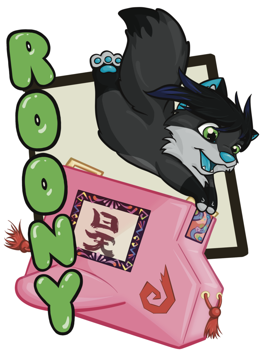 Full body badge for Roony